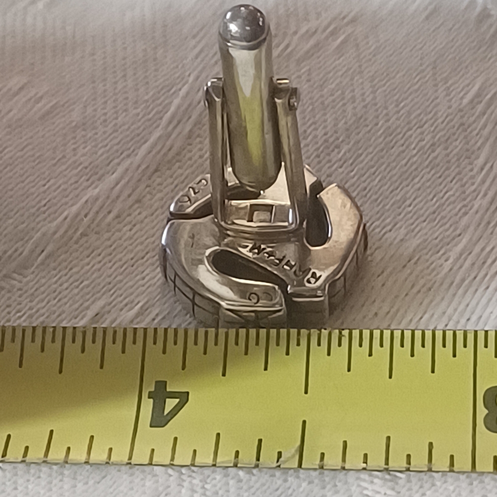Cynthia Gale New York 45 RPM Spacer Sterling Silver Cufflinks - Picture 9 of 9